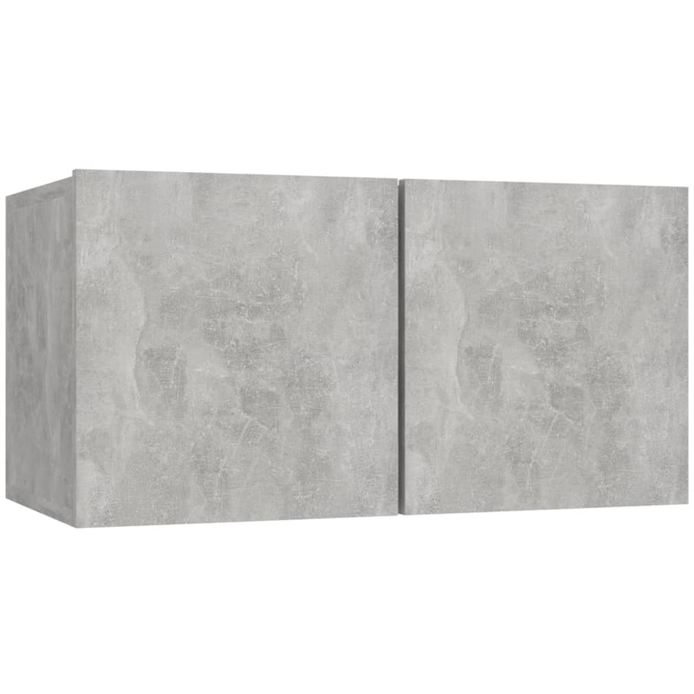 vidaXL 14 Door Concrete Grey Wall Mounted TV Cabinet Image 4