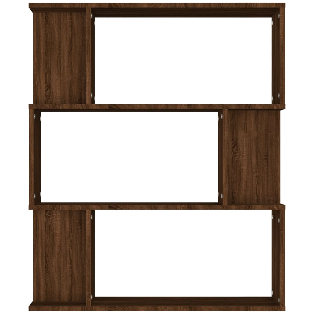 vidaXL 3 Shelf Brown Oak Bookcase Image 3