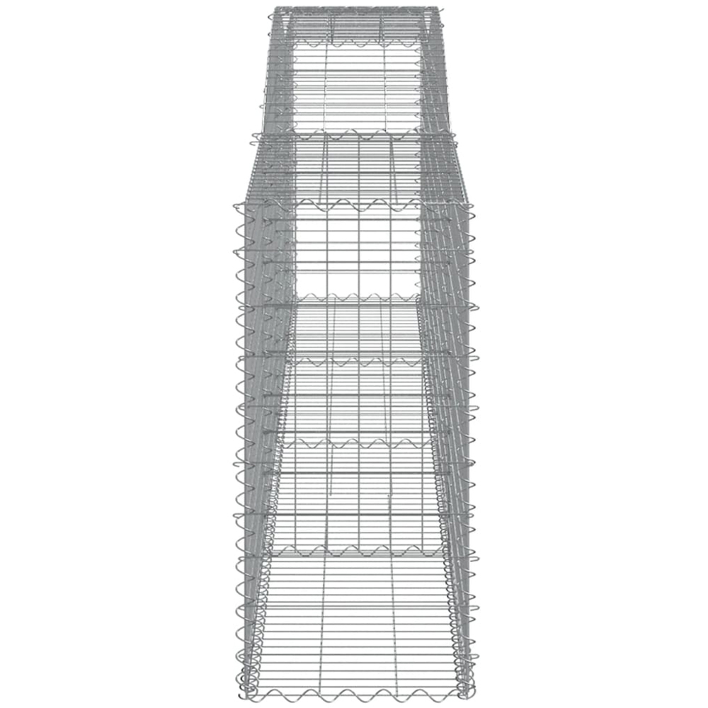 vidaXL Silver Galvanised Iron Arched Gabion Basket 400 x 50 x 100/120cm 2 Pack Image 3