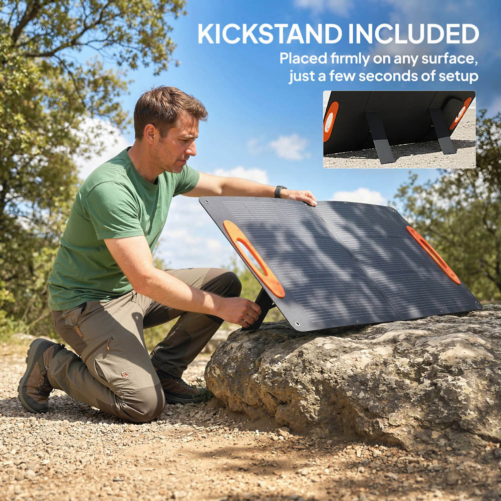 HOMCOM USB-A and USB-C Output Portable Solar Panel Charger 100W Image 6