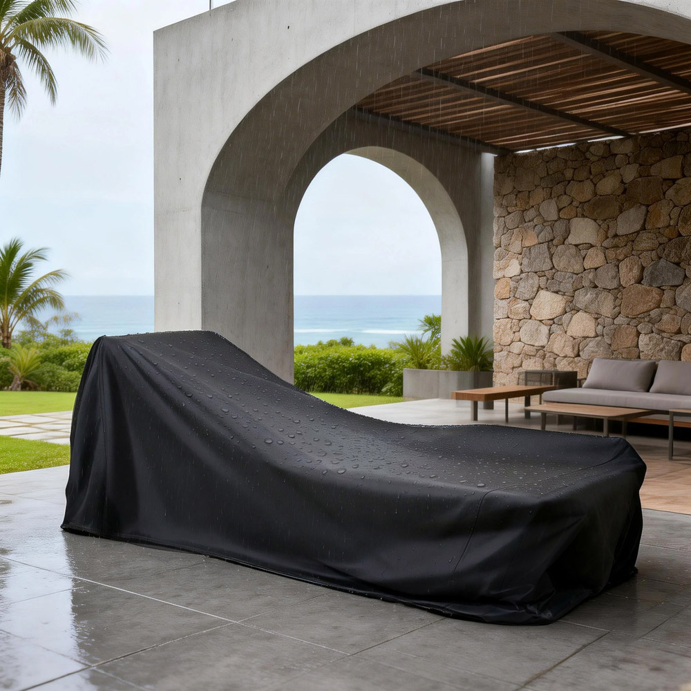 Direct Wicker Black Heavy Duty Sun Lounger Cover 76 x 218 x 86cm Image 5