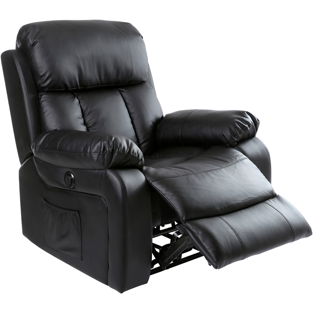 Furniture Online Chester Black Bonded Leather Electric Recliner Chair Image 6