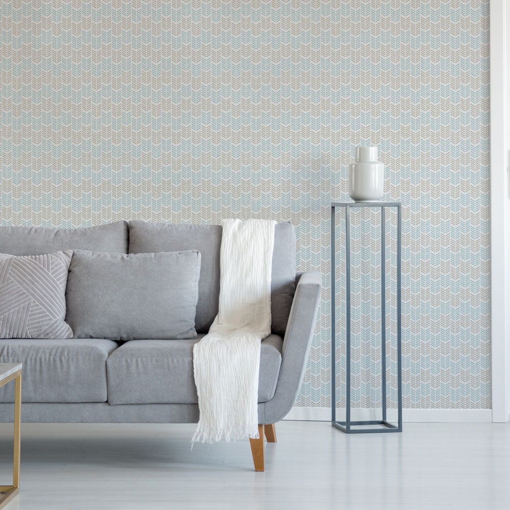 Superfresco Easy Oiti Taupe Bleu Wallpaper Image 2