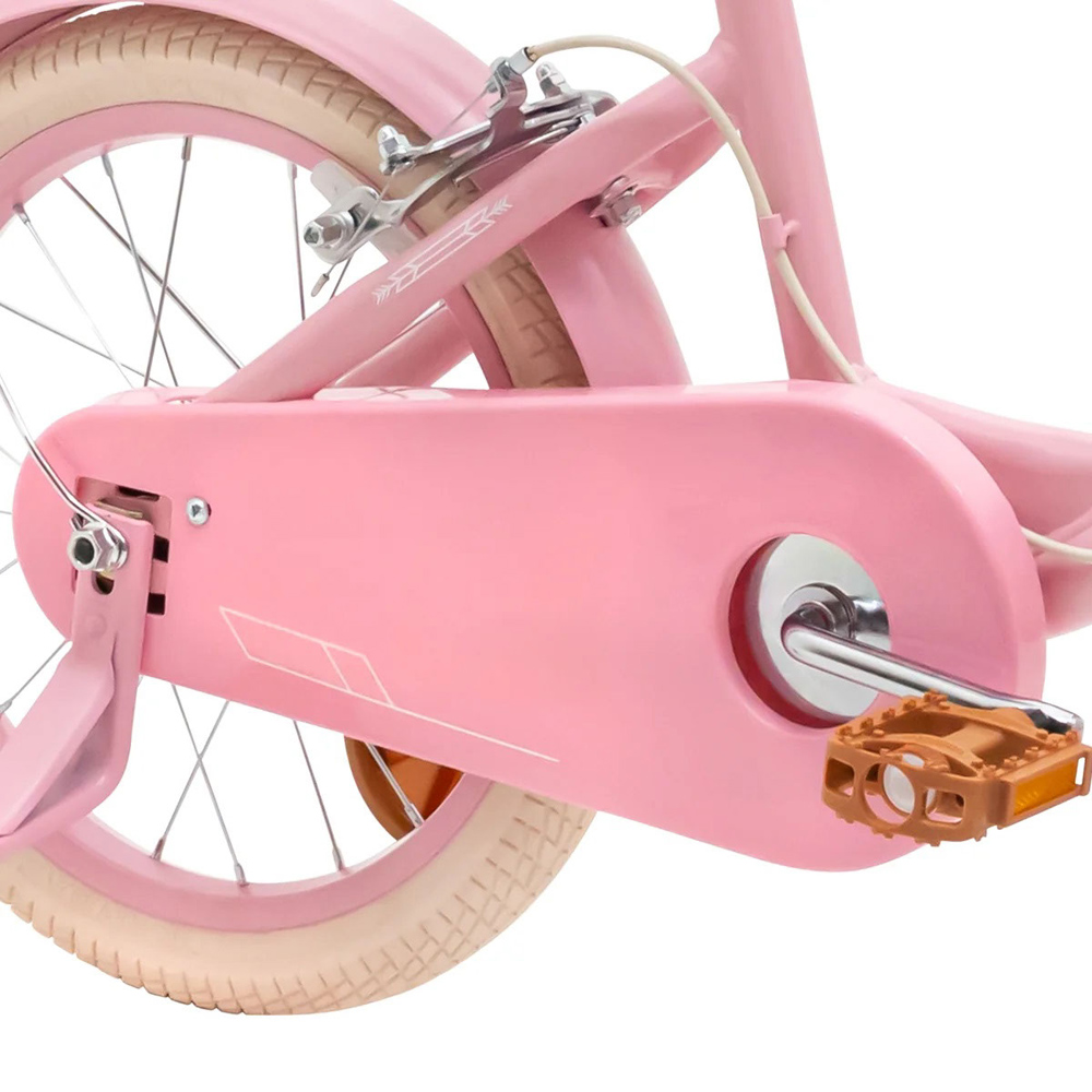 Huffy Vintage 16 inch Pink Kids Bike with Basket and Stabilisers Image 5