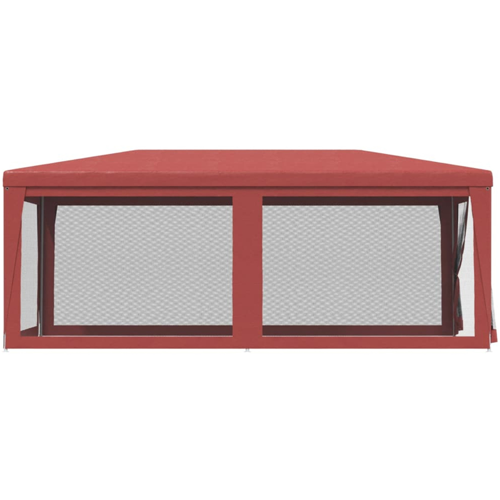 vidaXL 3 x 6m Red Party Tent with Mesh Sidewalls Image 4