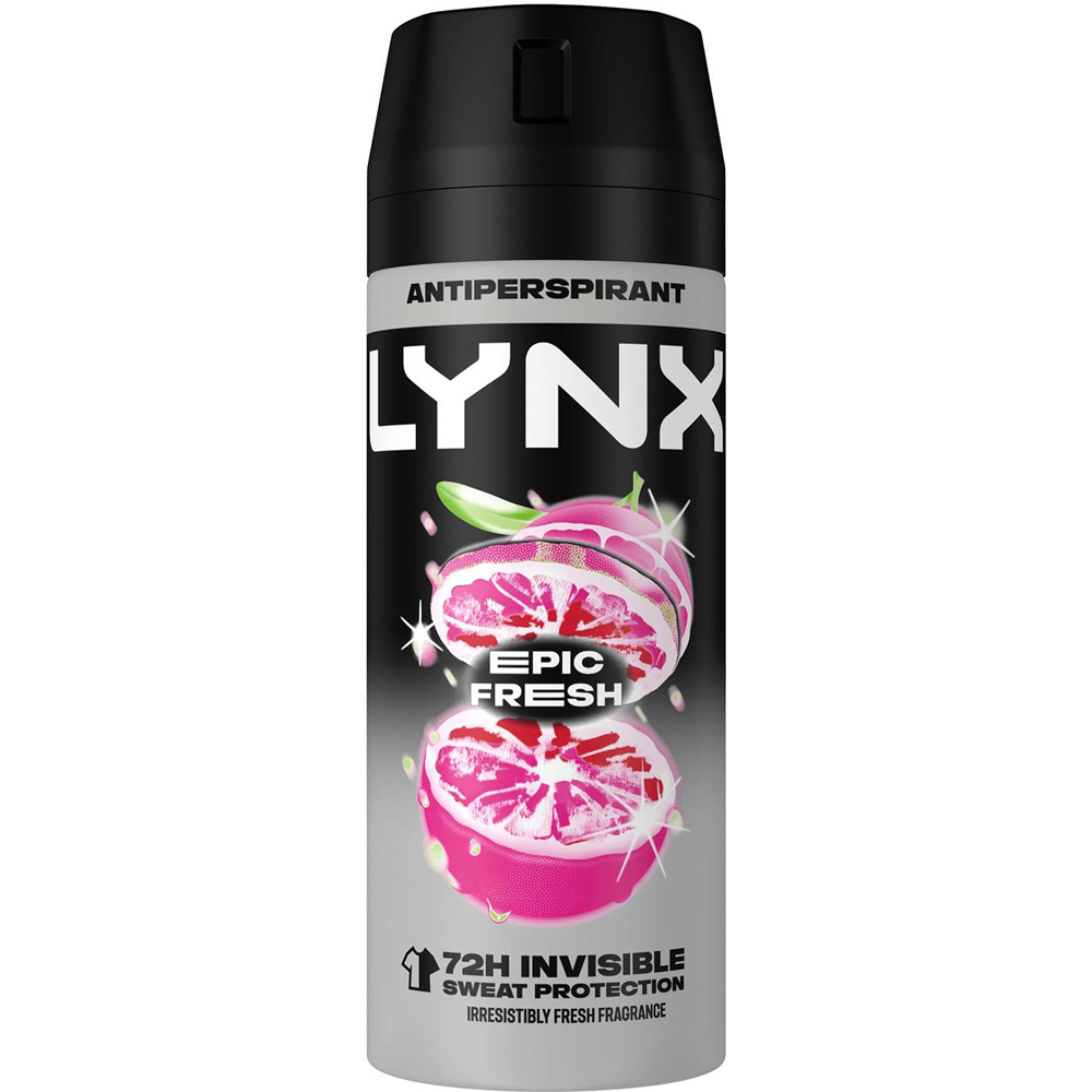 Lynx Epic Fresh Antiperspirant Deodorant Spray 150ml 3 Pack Image 2