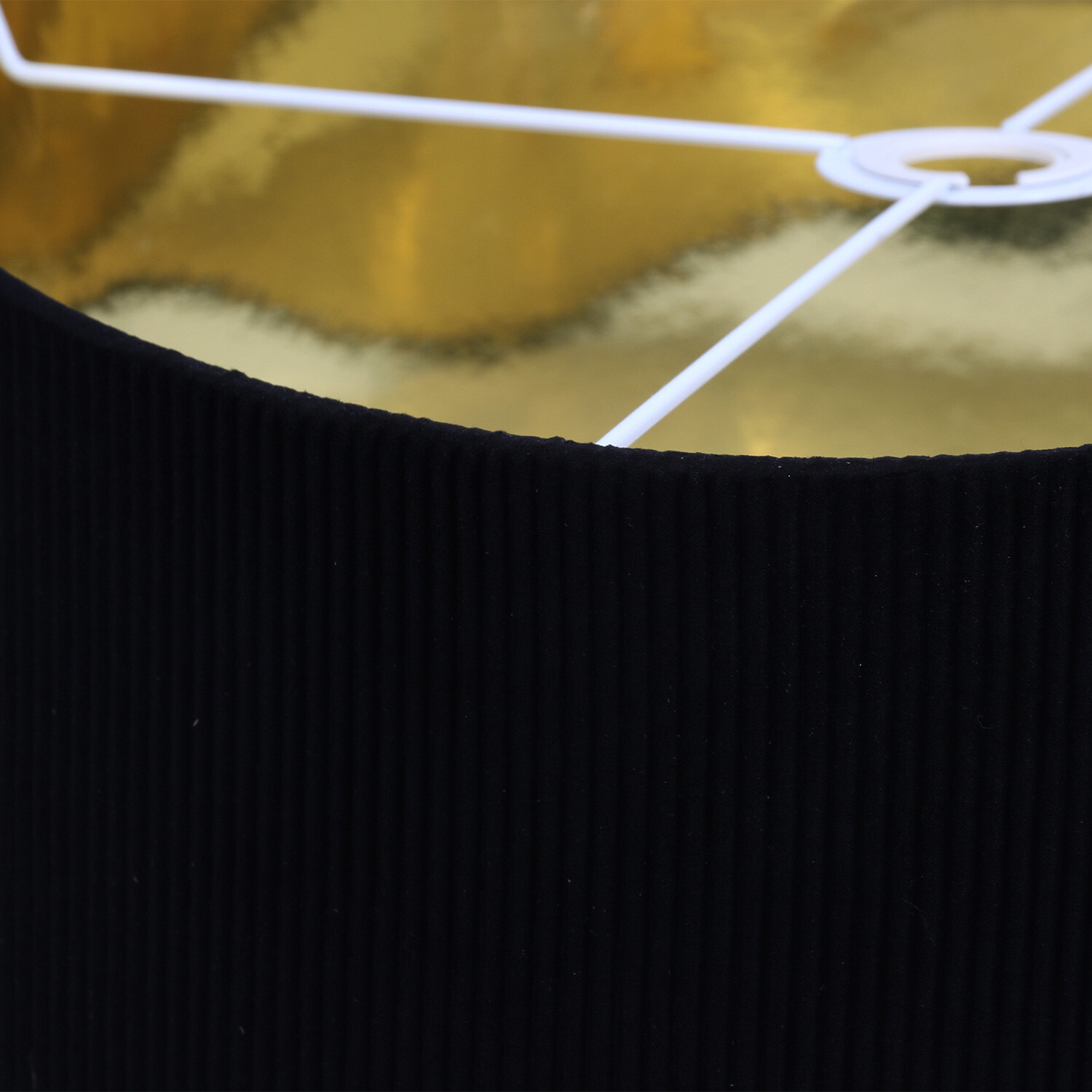 Black and Gold Metallic Lined Shade - Black Image 3