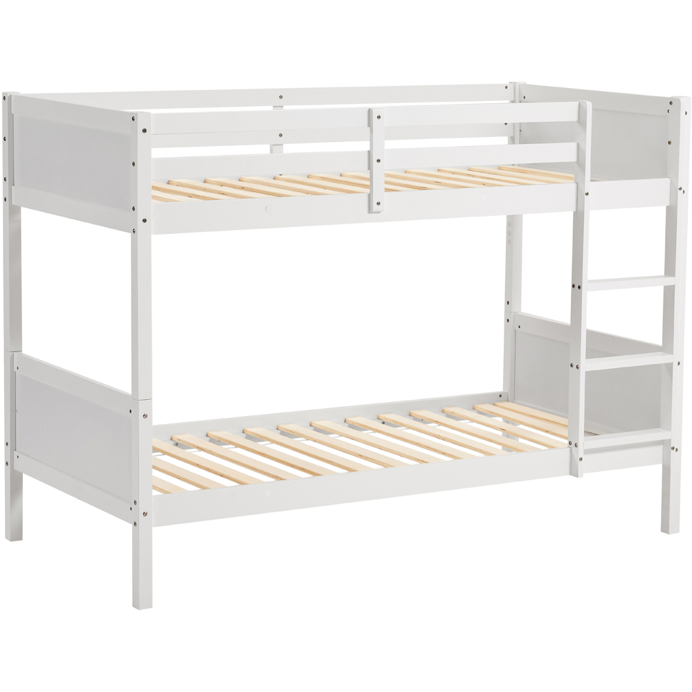 JUNIOR VIDA Gemini Single White Detachable Bunk Bed with Foam Mattress Image 2