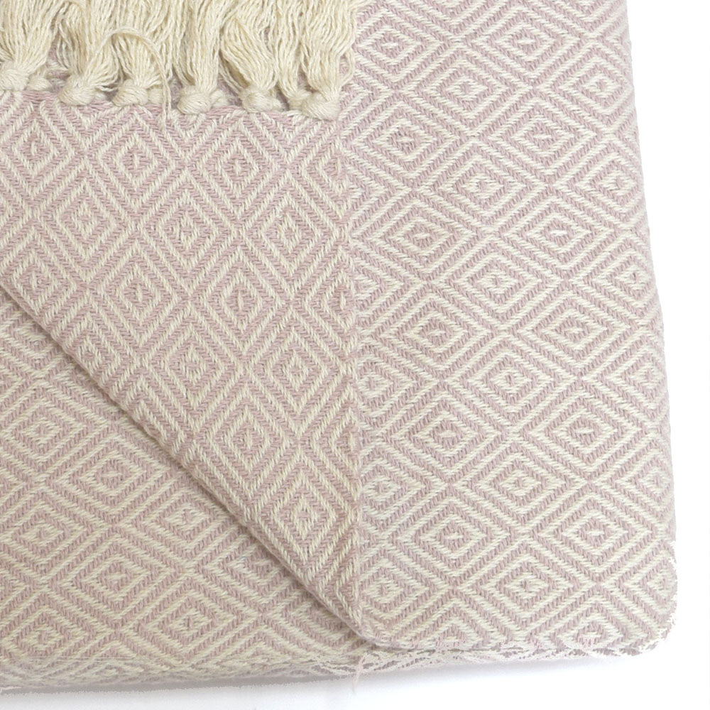 Rapport Home Rona Blush Tasselled Throw 127 x 152cm Image 3