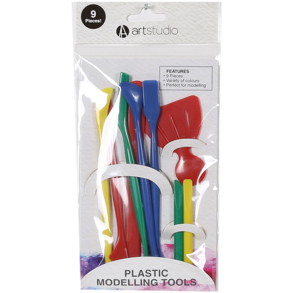 Art Studio Pack of 9 Plastic Modelling Tools Image