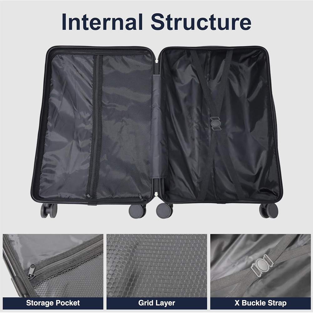 Alivio Set of 3 Green Hard Shell Luggage Suitcase Image 7