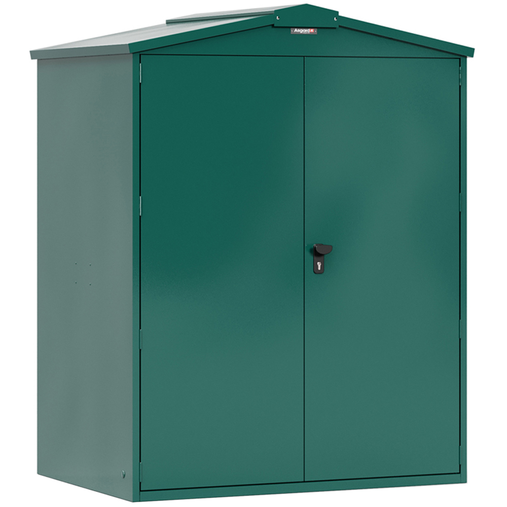 Asgard Saracen 5 x 4ft Double Door Green High Security Apex Garden Shed Image 1