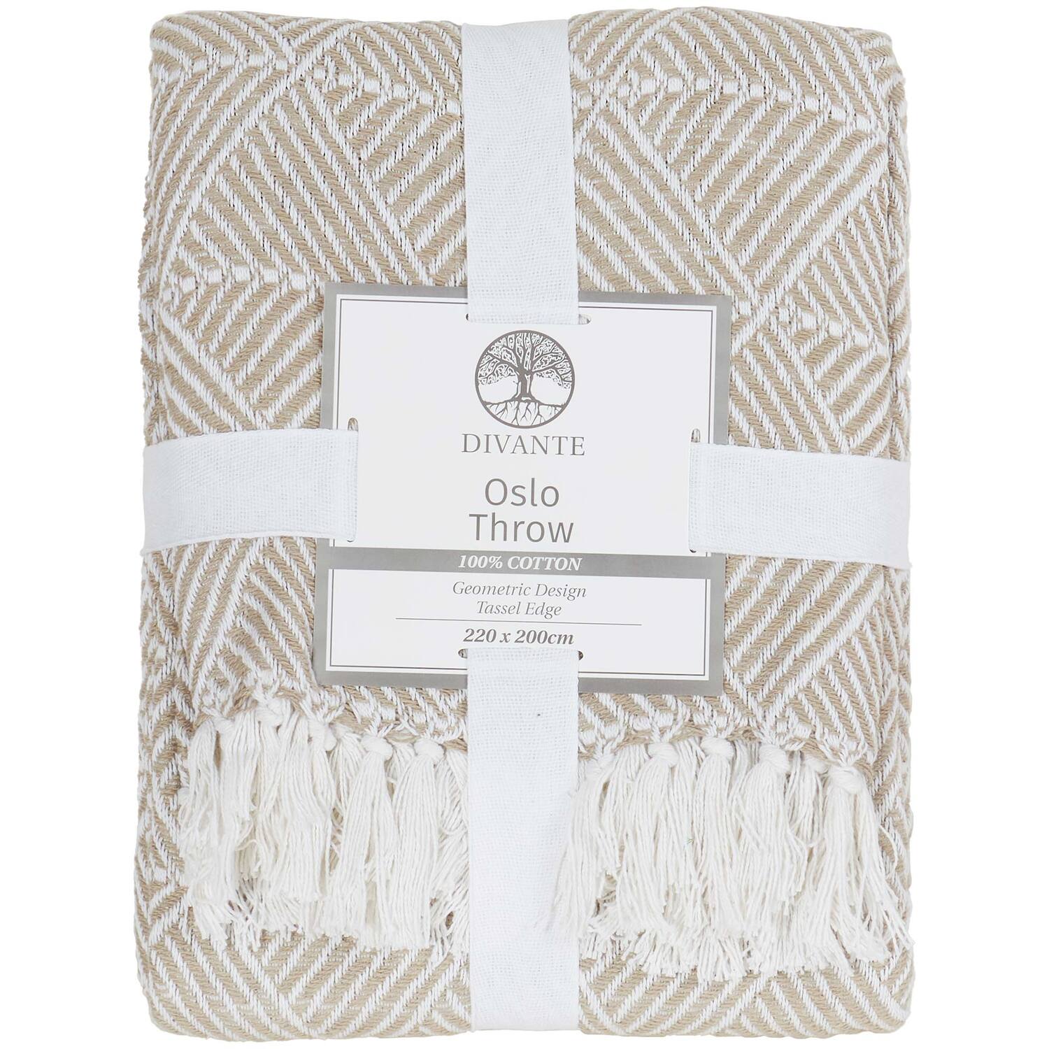 Divante Oslo Geometric Throw - Natural Image 1