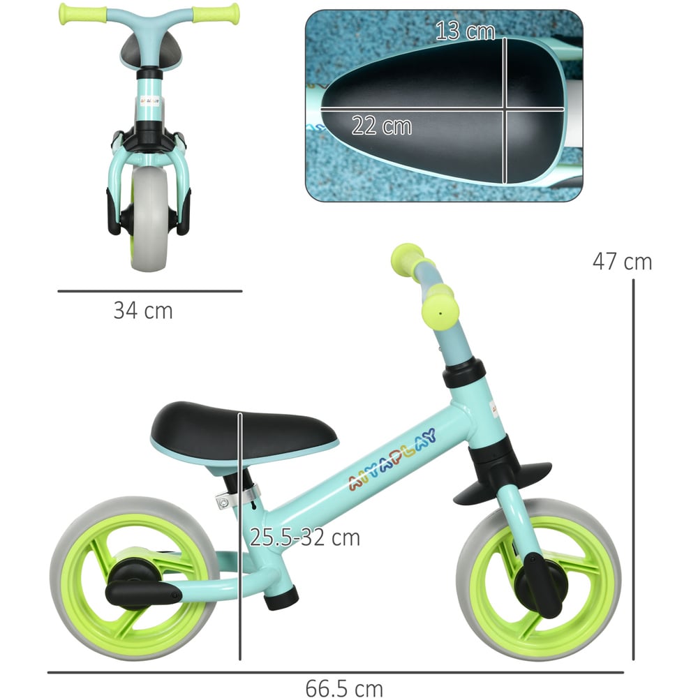 Tommy Toys Green Lightweight Baby Balance Bike Image 5