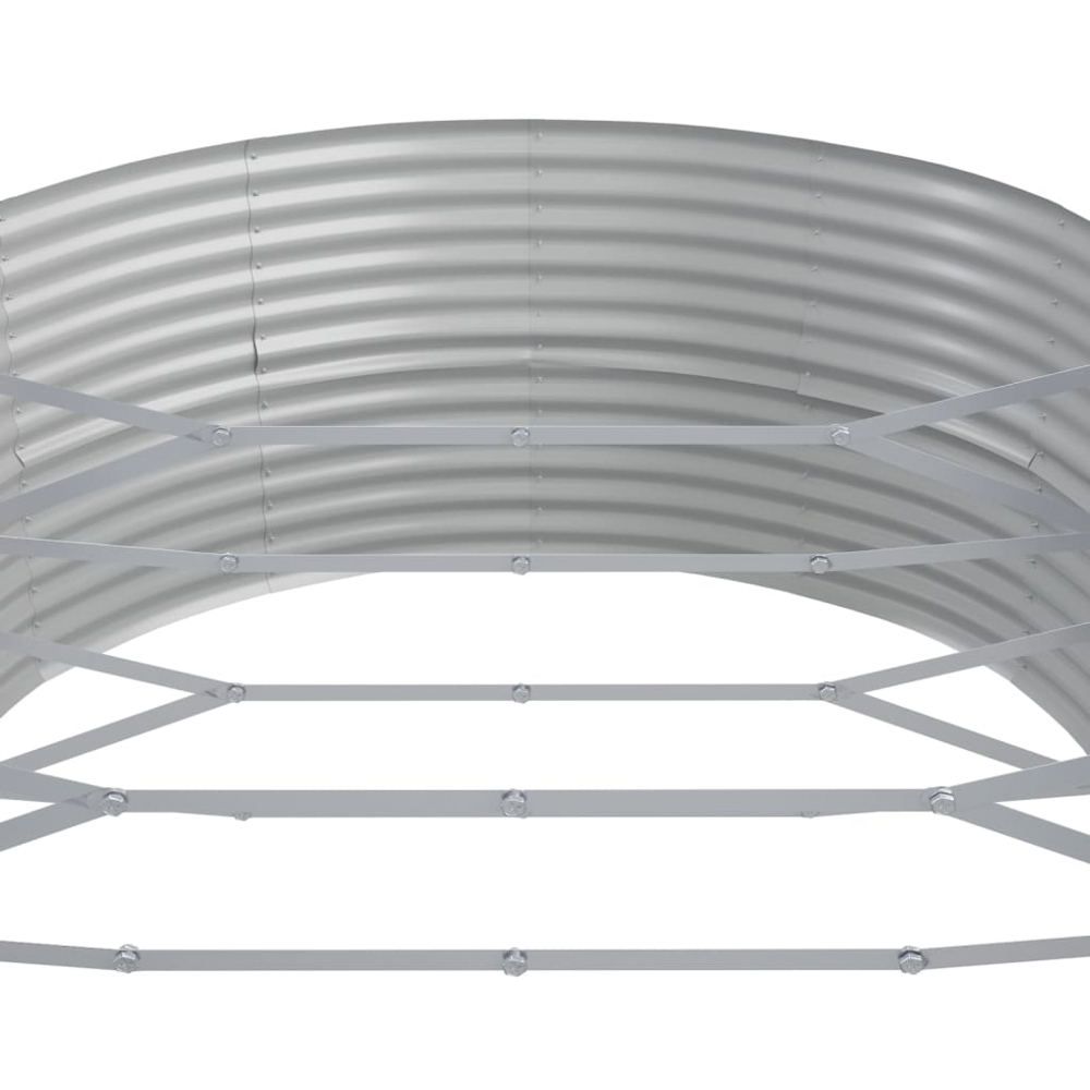 vidaXL Silver Galvanised Steel Raised Garden Bed 544 x 100 x 36cm Image 4