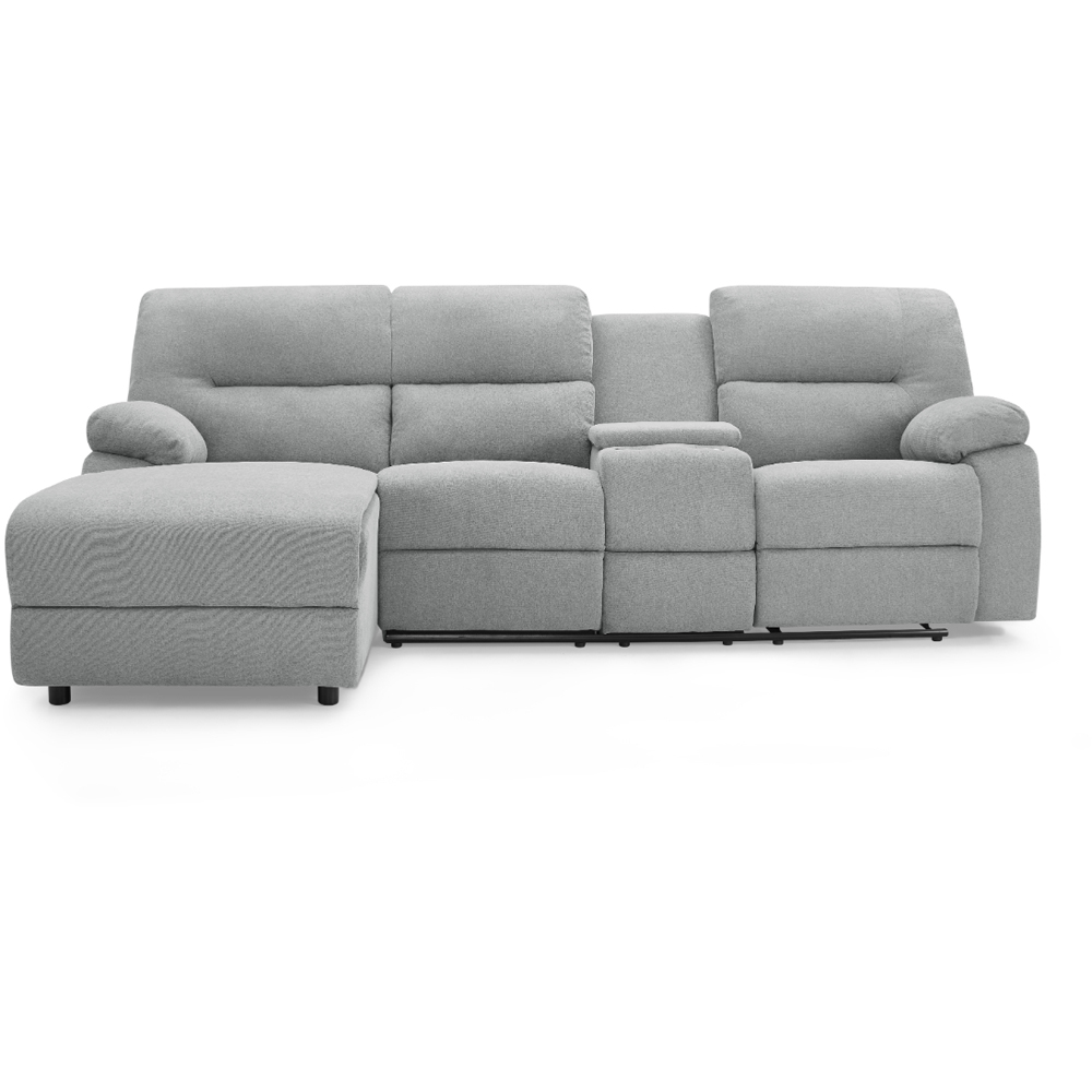 Home Detail Jacob 3 Seater Light Grey Left Hand Chaise Manual Recliner Sofa Image 3
