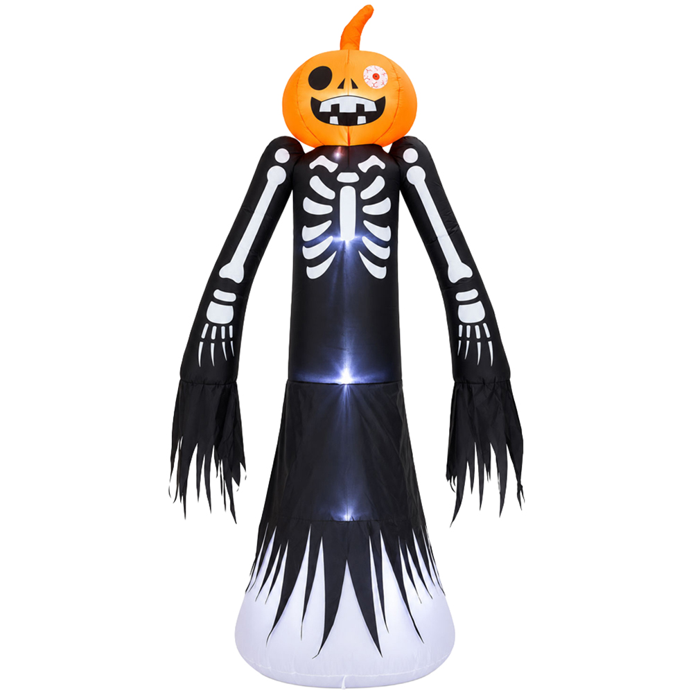 Neo Halloween Inflatable Pumpkin Skeleton Decoration with LED Lights 8.2ft Image 1