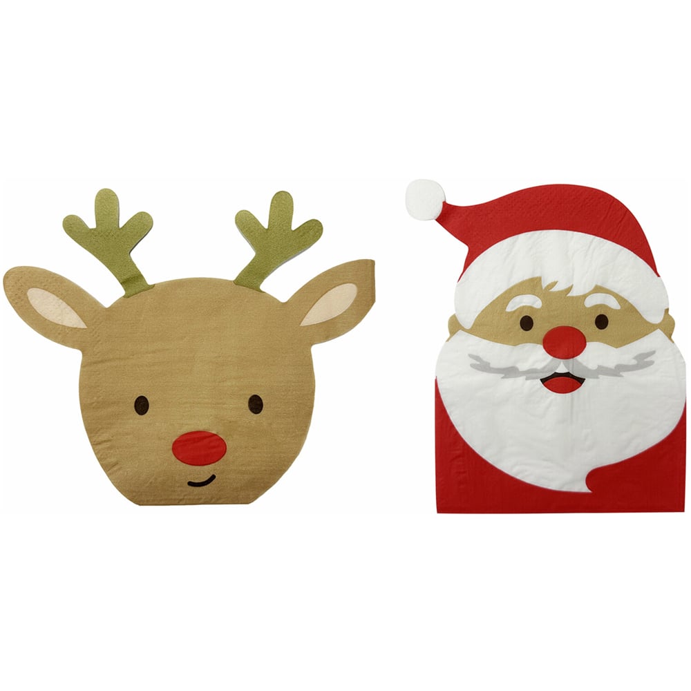 Santa or Reindeer Shaped Napkin Image 1