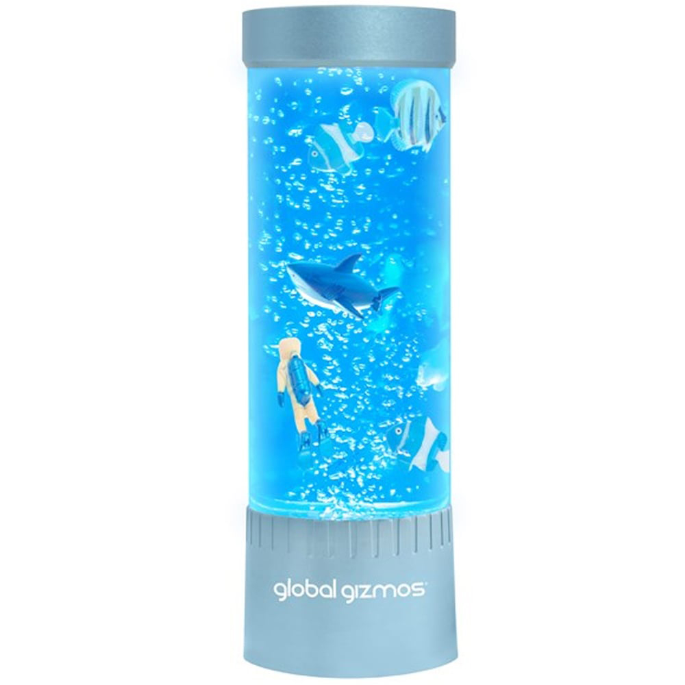 Global Gizmos Metallic Blue Scuba Diver Water Bubble Lamp 32cm Image 2