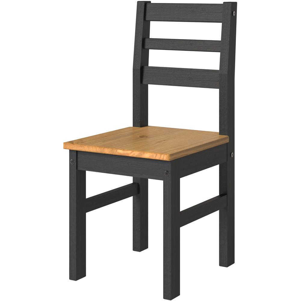 Core Products Corona Set of 2 Linea Black Ladder Back Dining Chair Image 2