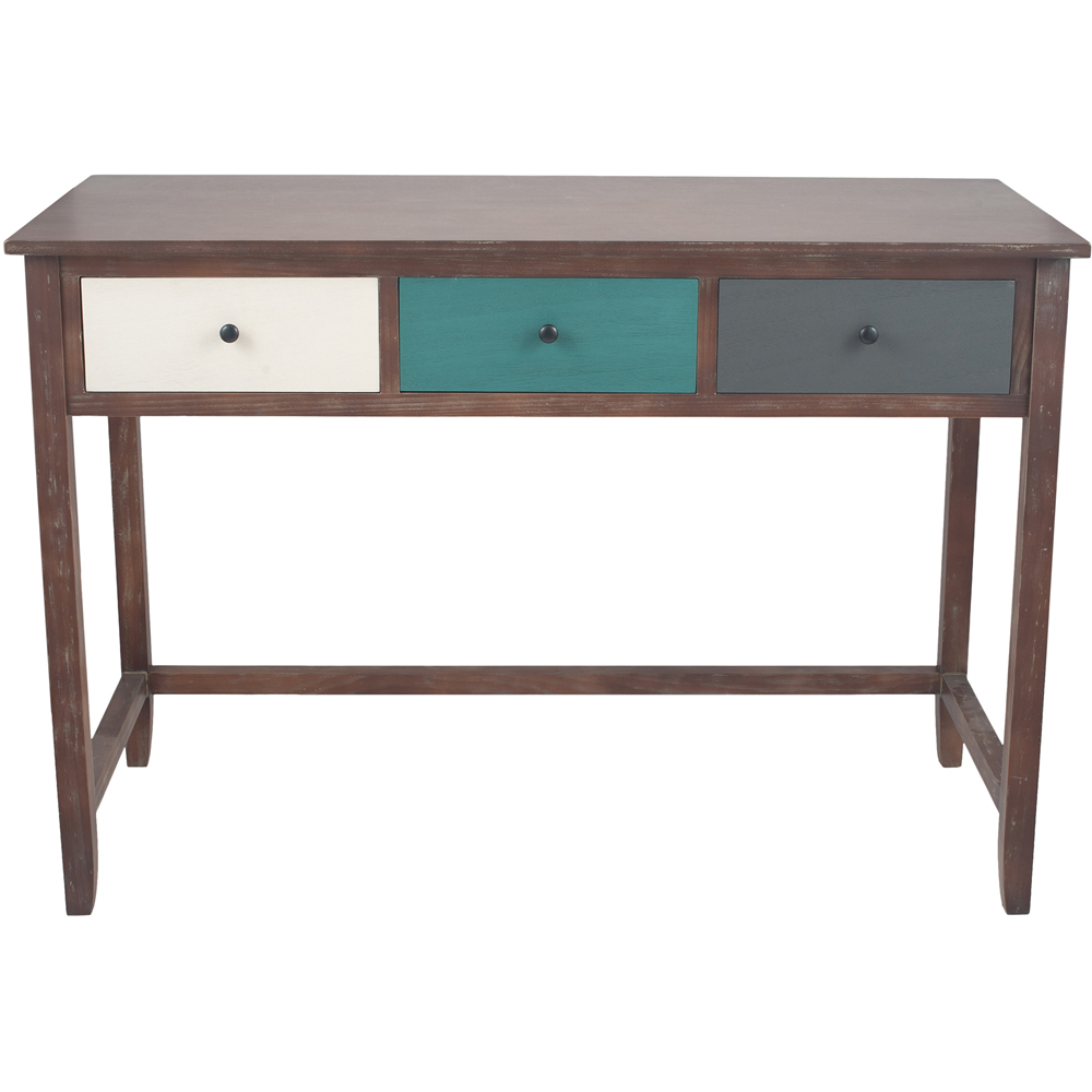 Pacific Lifestyle Loft 3 Drawer Multicolour Pine Wood Console Table Image 3