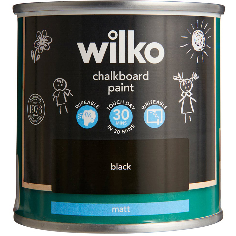 Wilko Quick Dry Black Matt Chalkboard Paint 250ml Image 5