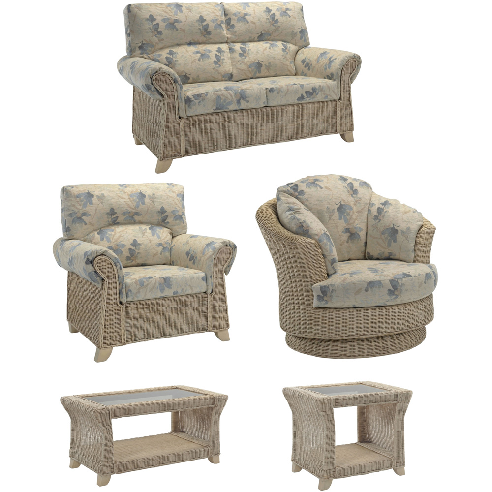 Desser Furniture Clifton 4 Seater Natural Rattan Sofa Set Image 2