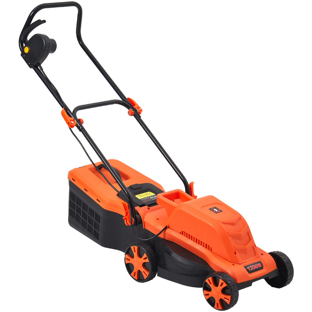 Living and Home 40cm Hand Propelled Electric Lawn Mower 1200W Image 4