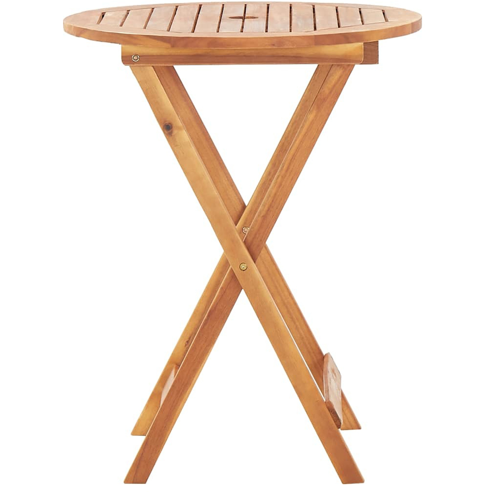 Walplus Brown Solid Acacia Wood Garden Table Image 3