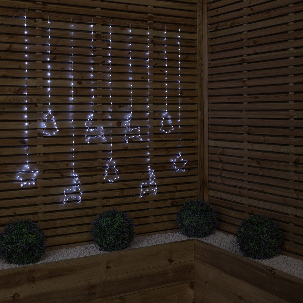 Samuel Alexander 327 Cool White LED Christmas Window Curtain Light 1.2 x 1.1m Image 3