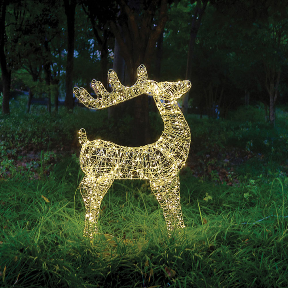 Xmas Haus Silver 450 Warm White Micro LED Deer Christmas Decoration 3ft Image 4