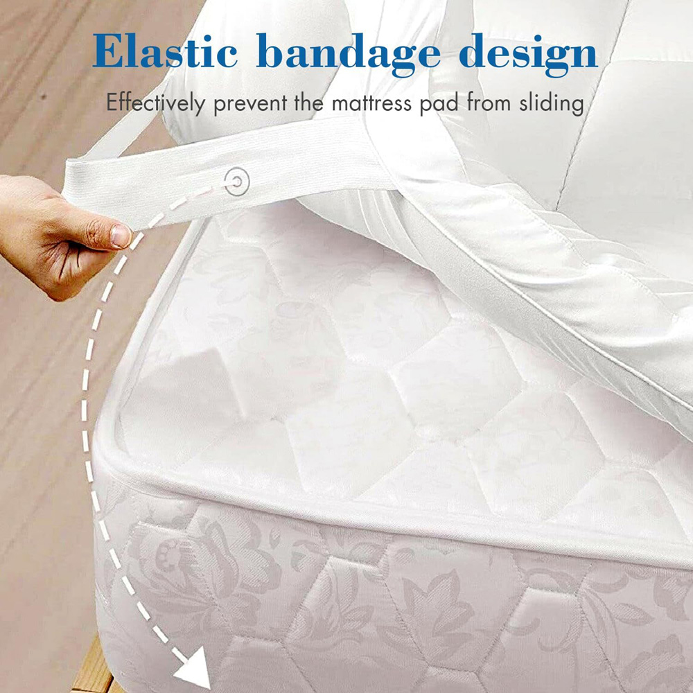 Alivio Double Microfiber Quilted Mattress Topper 4 inch Image 5