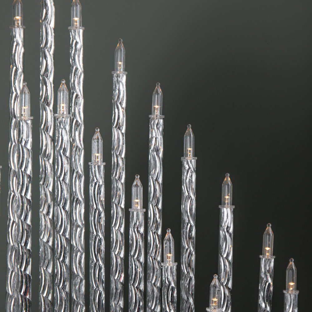 Samuel Alexander 33 Warm White LED Silver Light Up Christmas Candle Bridge 33cm Image 4
