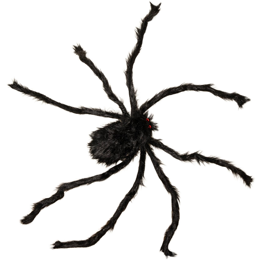 Samuel Alexander Black Furry Halloween Spider Decoration 90cm Image 1
