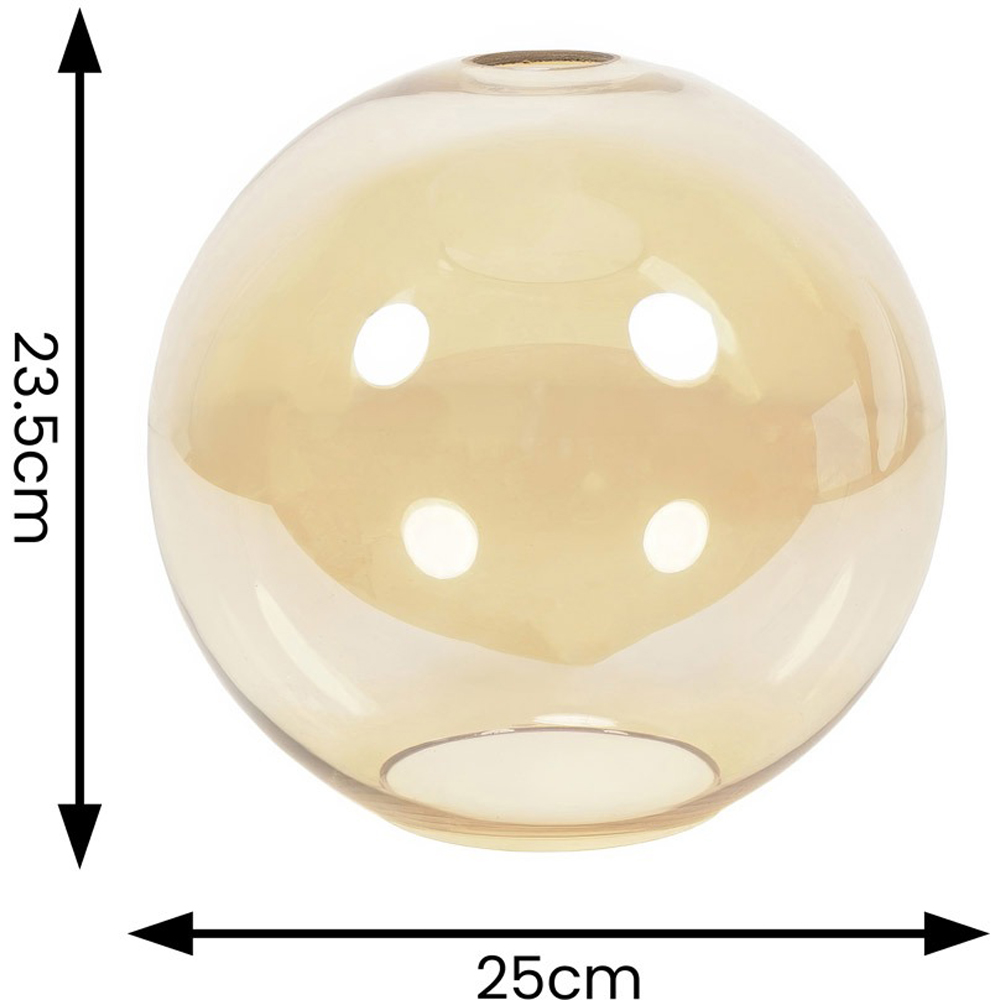 ValueLights Bellamy Amber Easy Fit Glass Shade Image 7