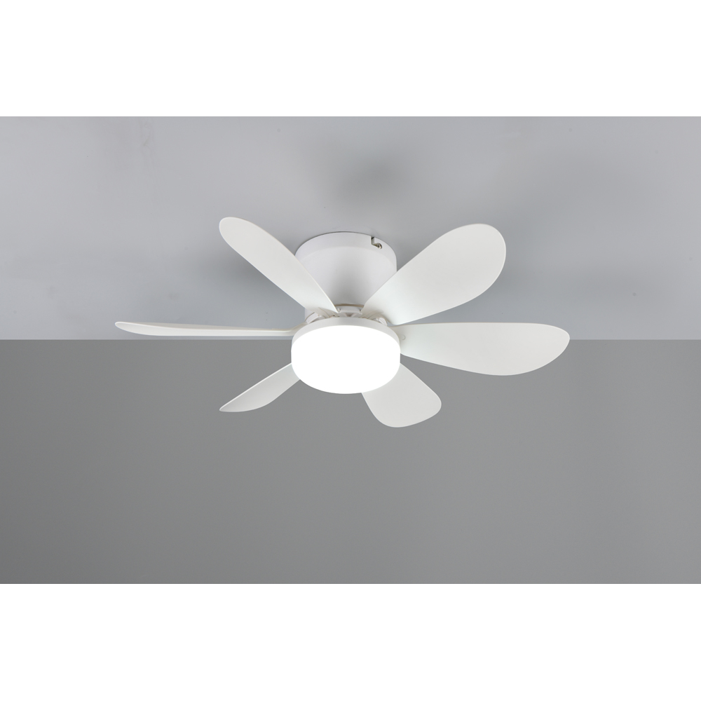 TRIO Lund Matt White Ceiling Fan with Integrated LED Light Image 3