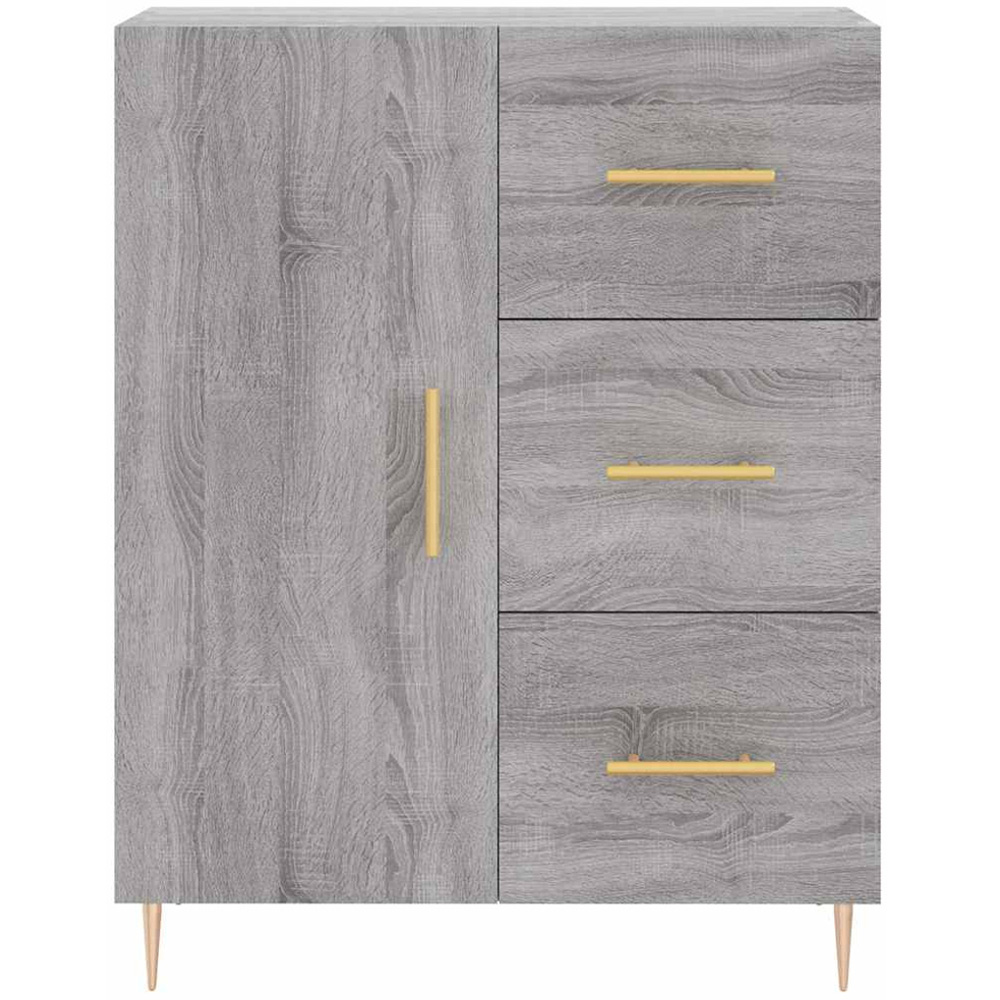 vidaXL 3 Door 3 Drawer Grey Sonoma Wooden Highboard Image 8