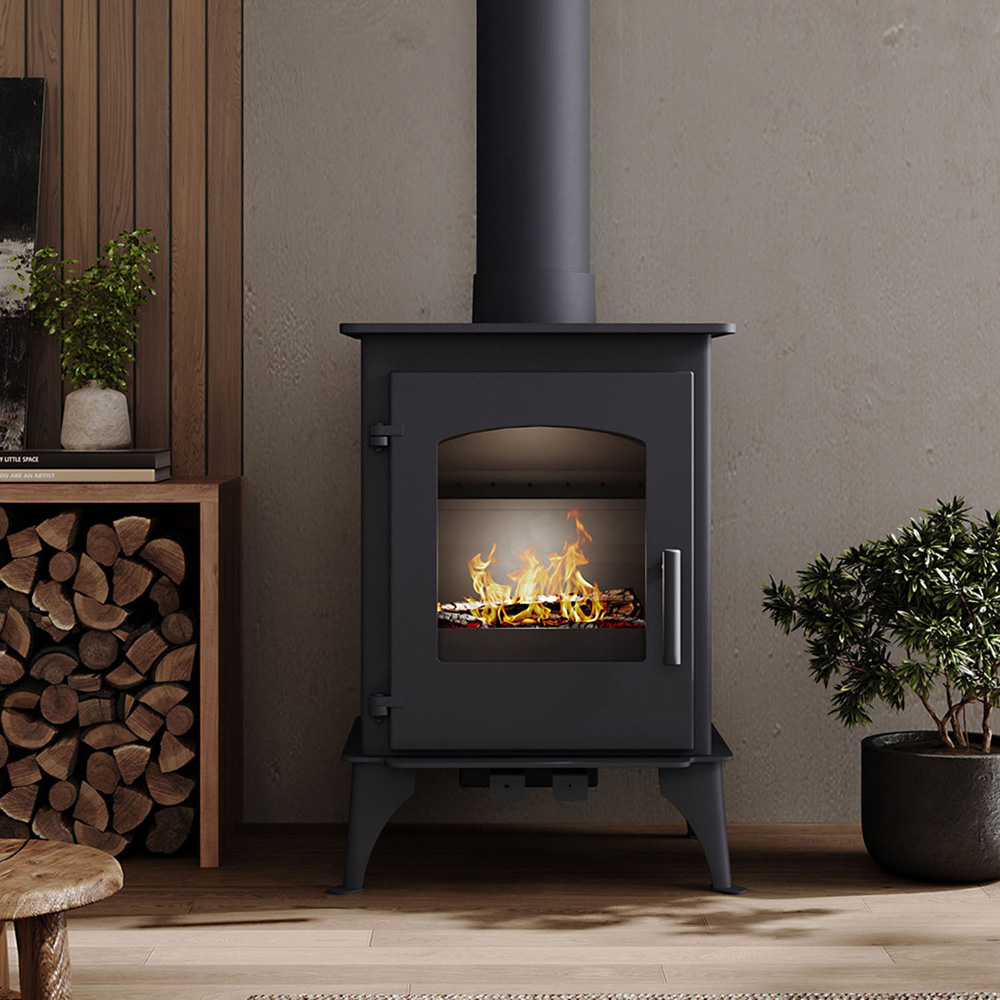 Living and Home Freestanding High Efficiency Wood Burning Stove Fireplace 5W Image 2