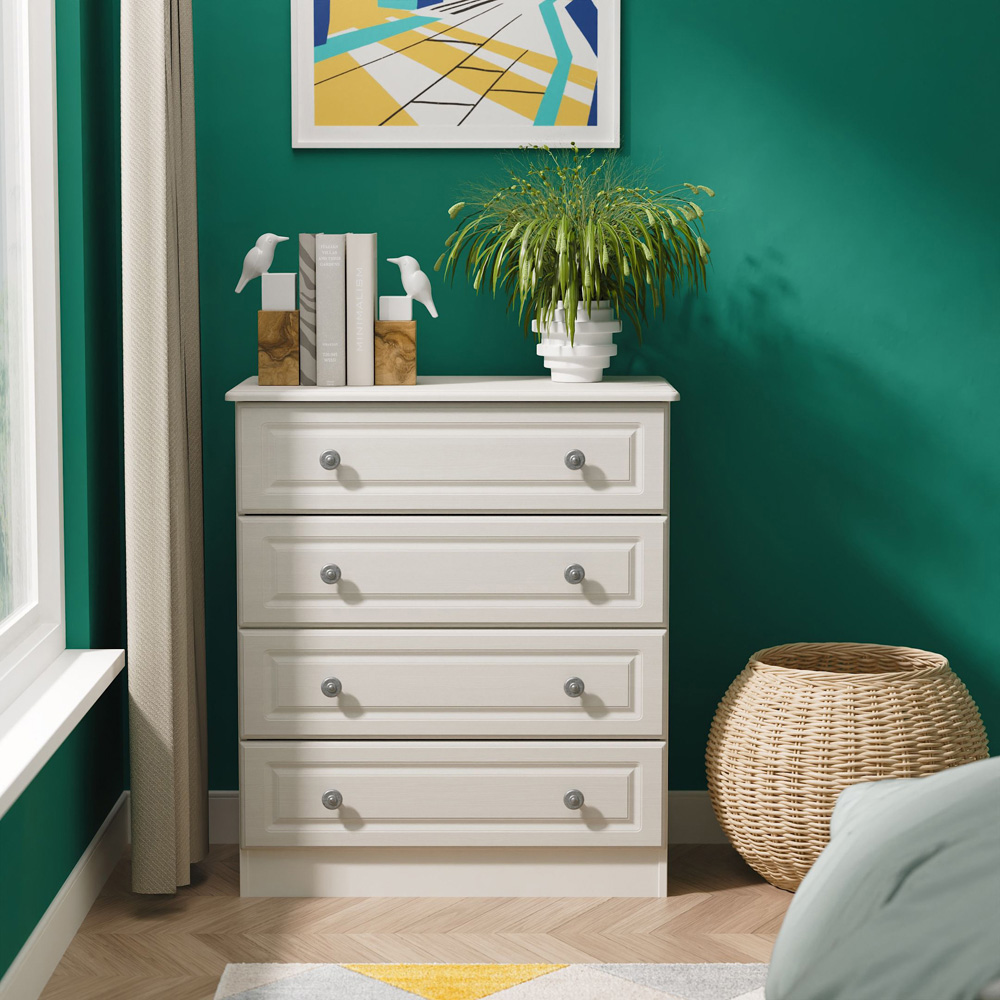 Crowndale Pembroke 4 Drawer Grey Ash Chest of Drawers Ready Assembled Image 7