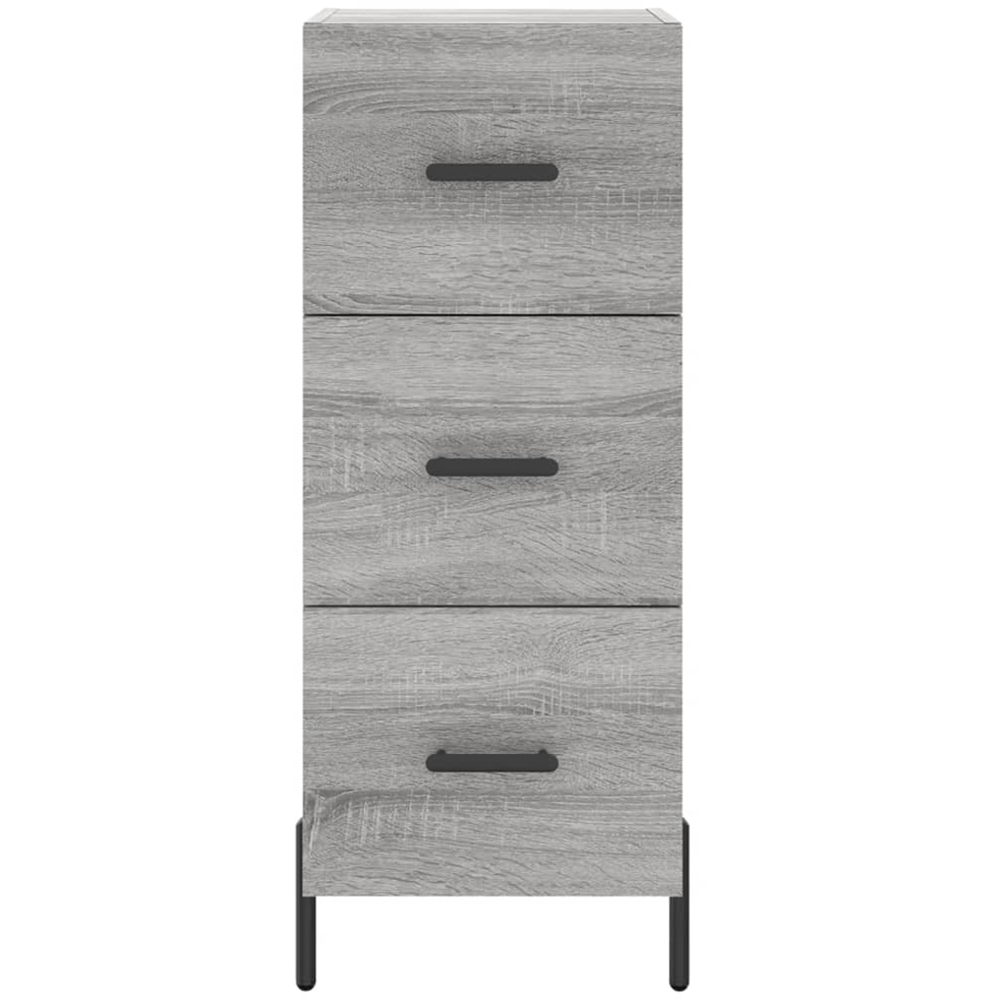 vidaXL Single Door 3 Drawer Grey Sonoma Highboard Image 6