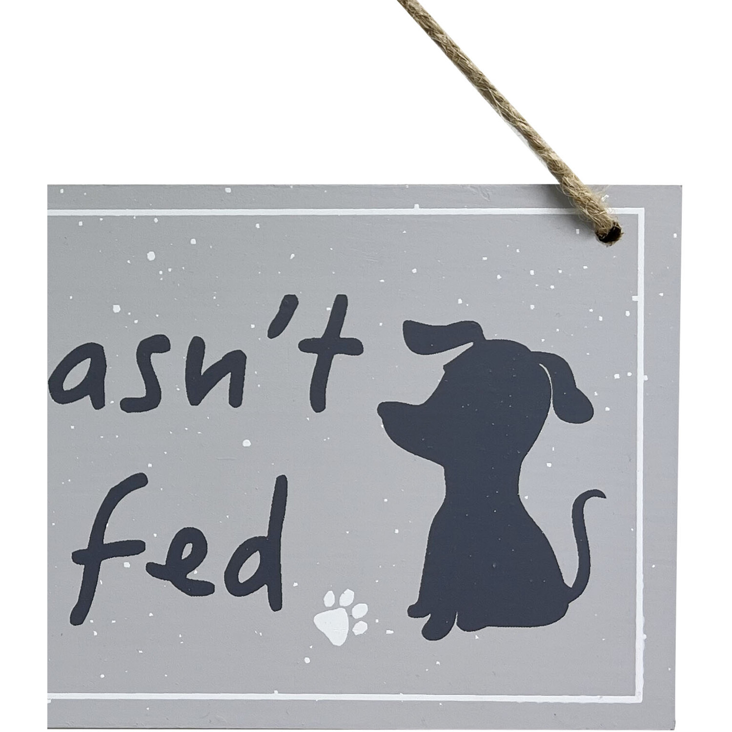 Reversible Hanging Dog Food Sign - Grey Image 3