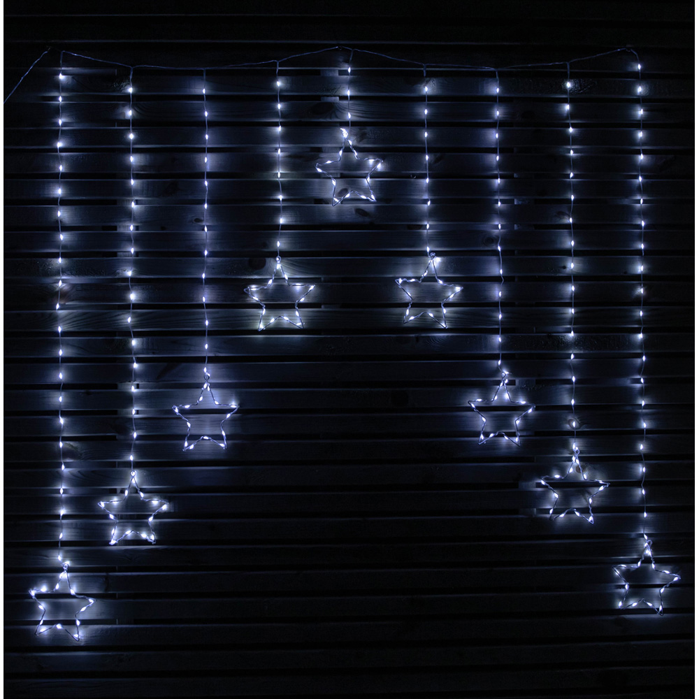 Samuel Alexander FlexiBrights 258 White LED Star Clear Cable Curtain Light 1.2 x 1.2m Image 7