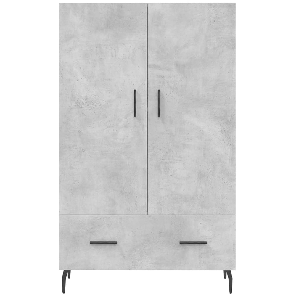 vidaXL 2 Door Single Drawer Concrete Grey Highboard Image 6