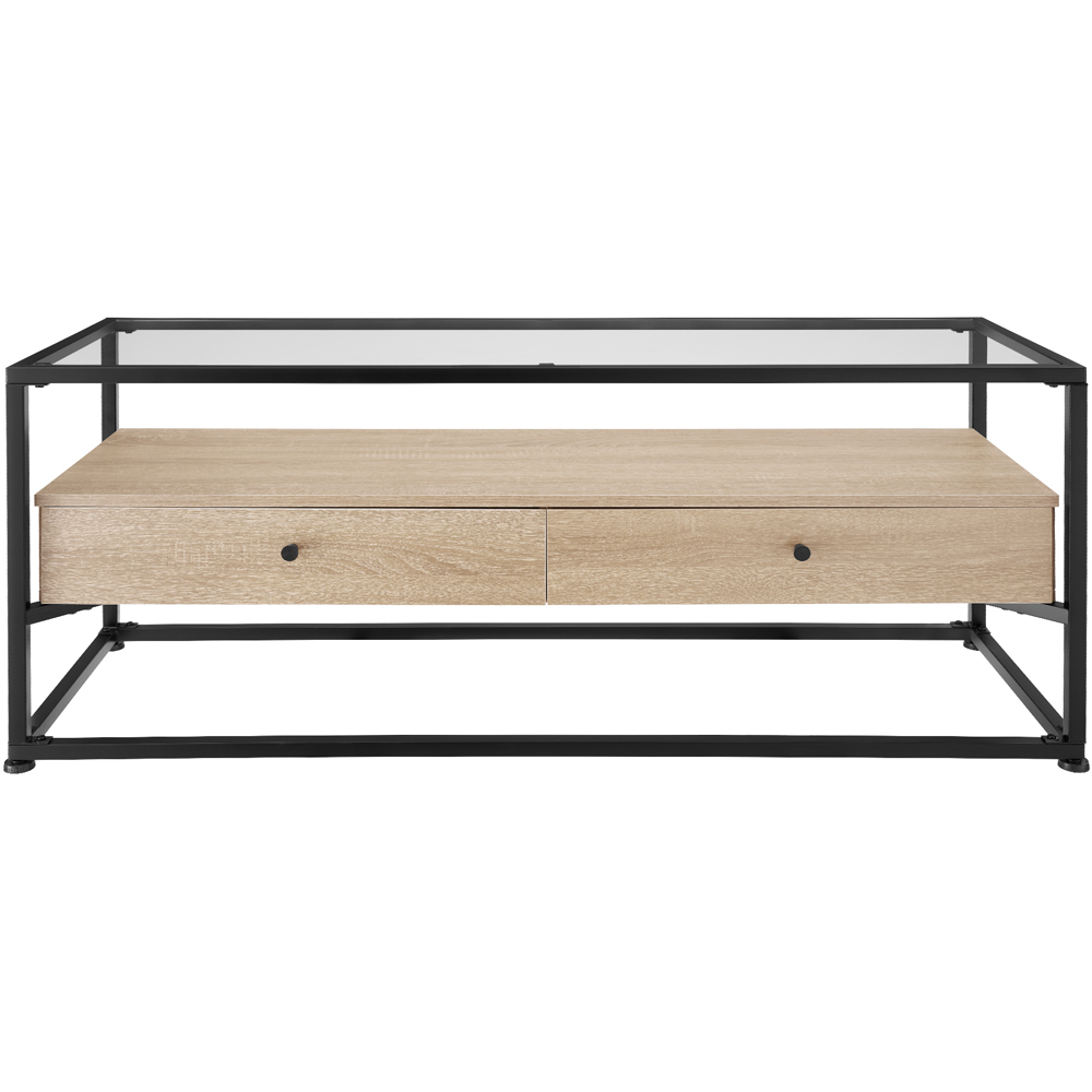 tectake 2 Drawer Light Wood Oak Sonoma Maidenhead Sideboard Image 3