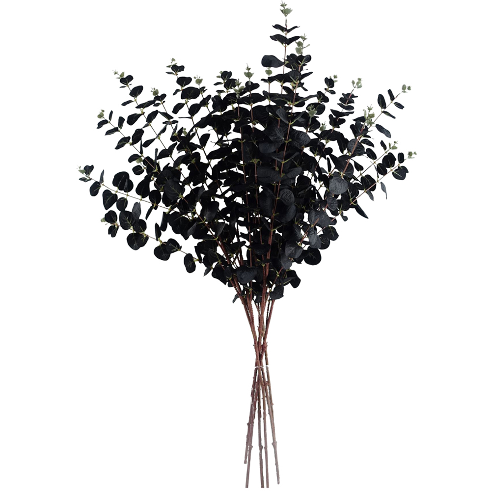 Leaf Black Eucalyptus Foliage Single Stem Artificial Plant 2.6ft 6 Pack Image 1
