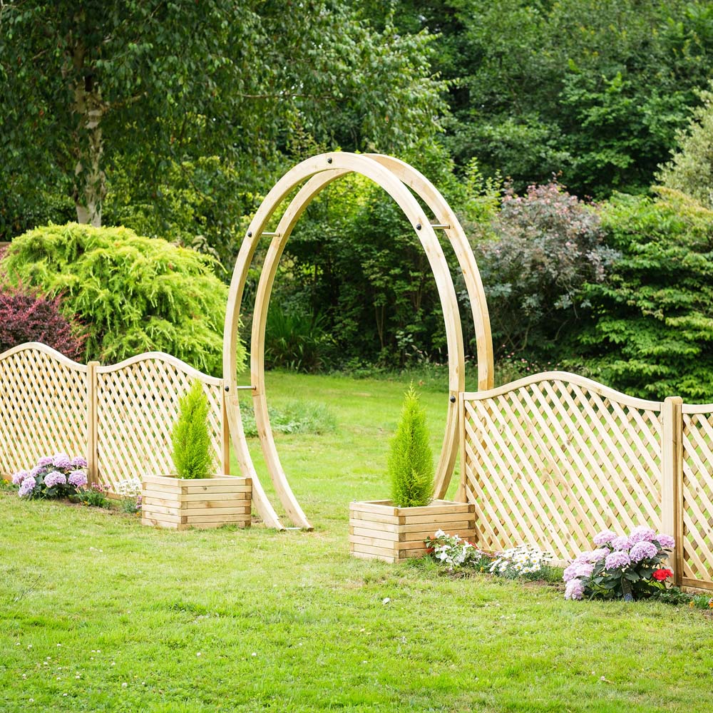 Shire 8 x 8ft Free Standing Flower Circle Arch with Spike Image 4