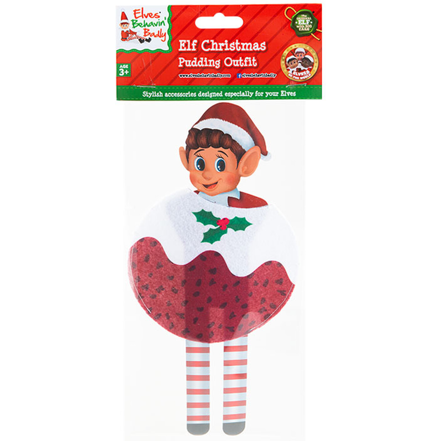 Elf Christmas Pudding Outfit - Red Image