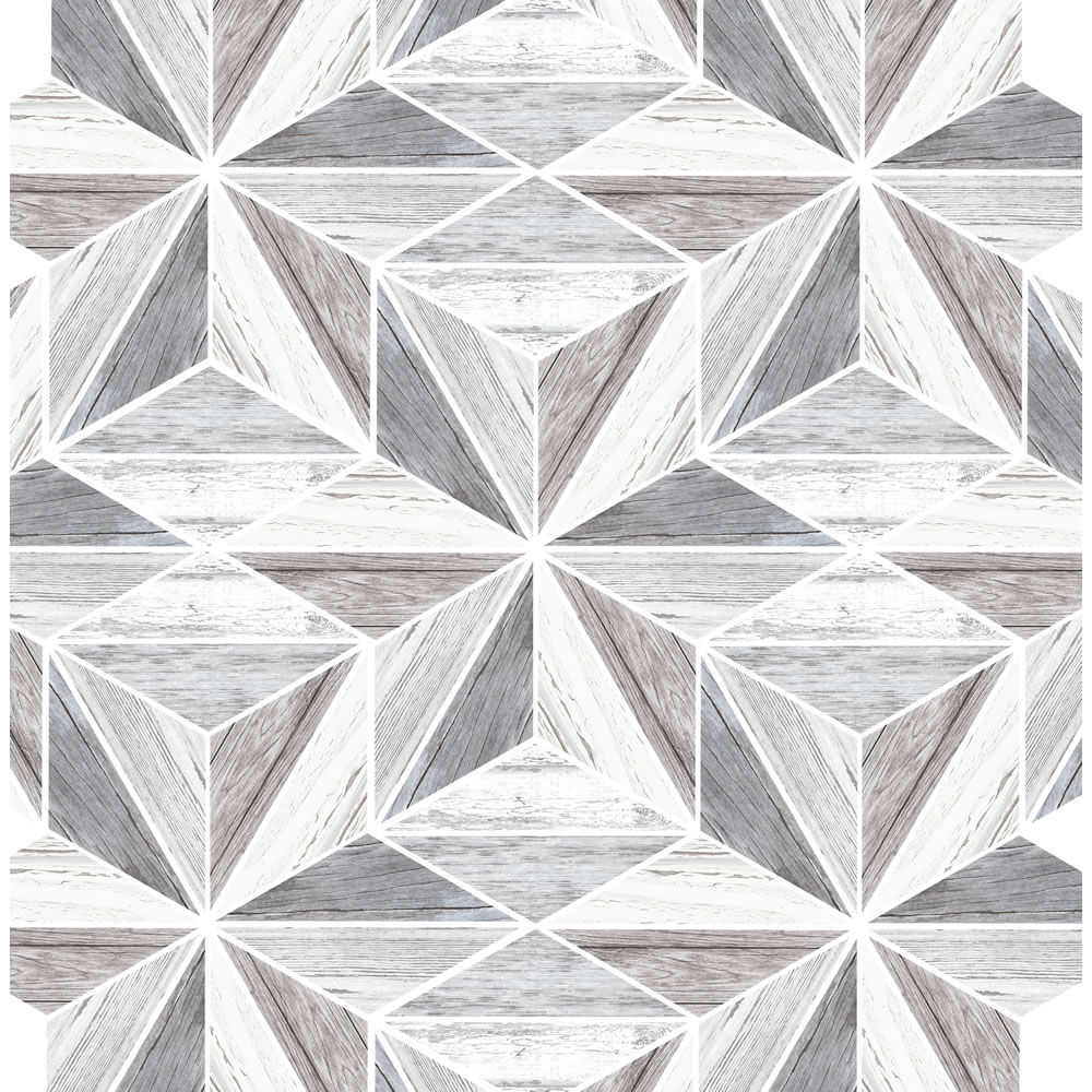 Fresco Scandi Geo Grey Wallpaper Image 1