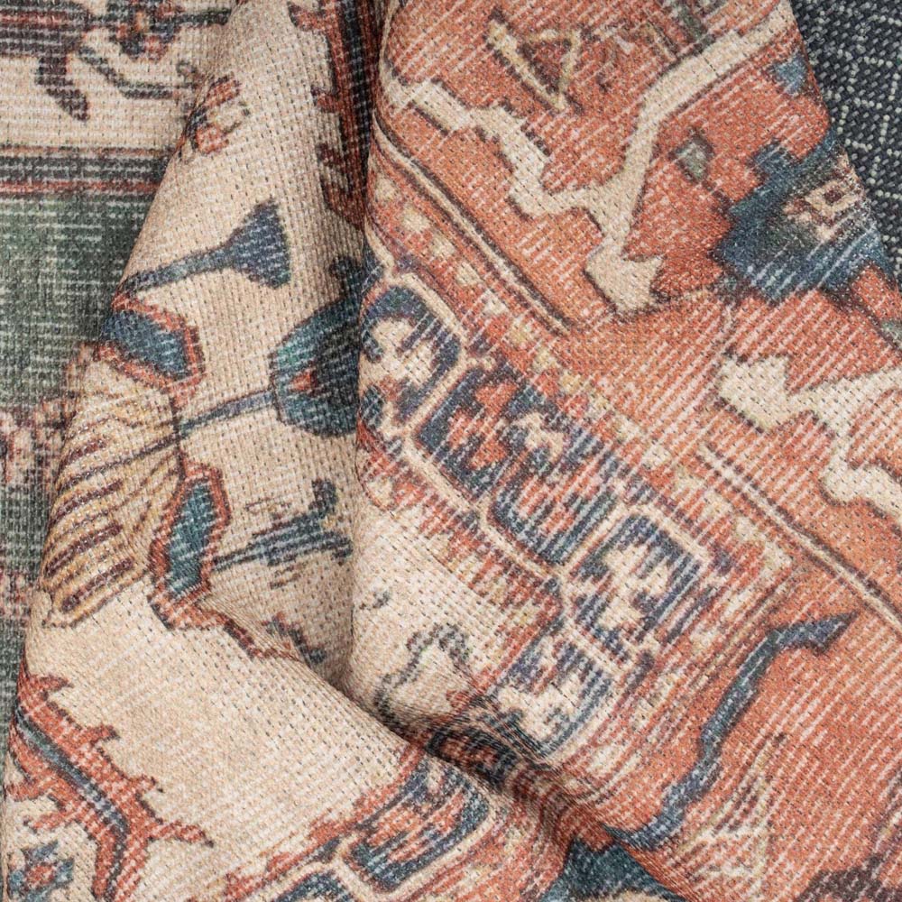 Kukoon Faro Terracotta Flat Vintage Rug 160 x 230cm Image 4
