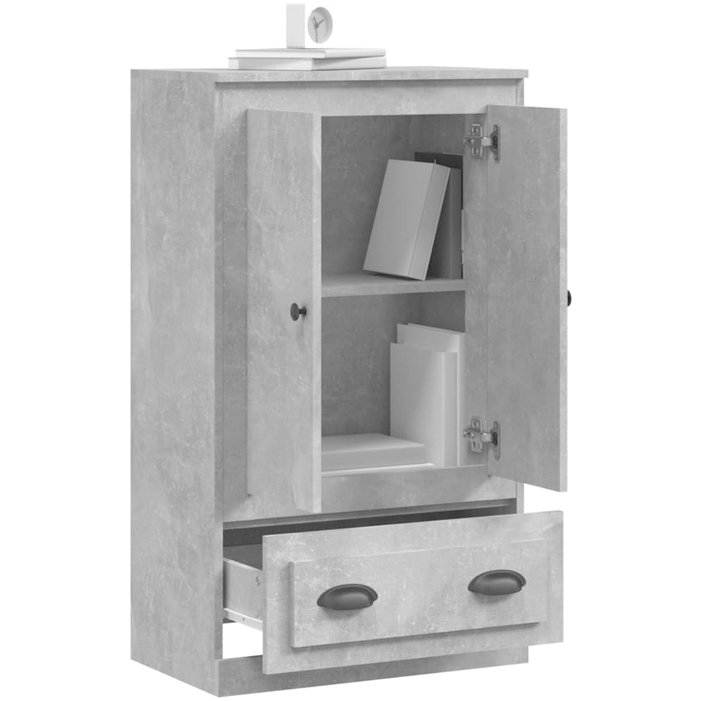 vidaXL 2 Door Single Drawer Concrete Grey Highboard Image 5